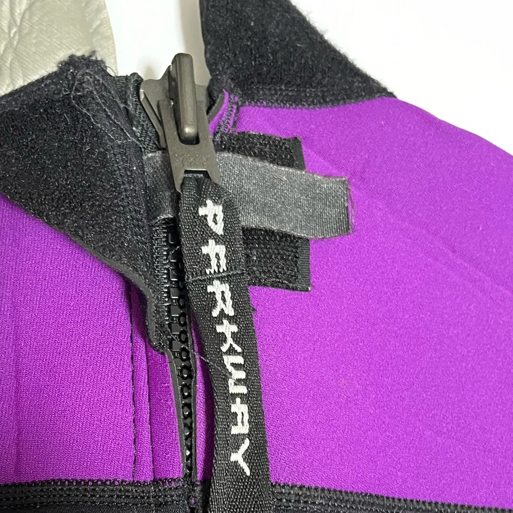 Purple and Black scuba suit Swimwear with Full-Length Design